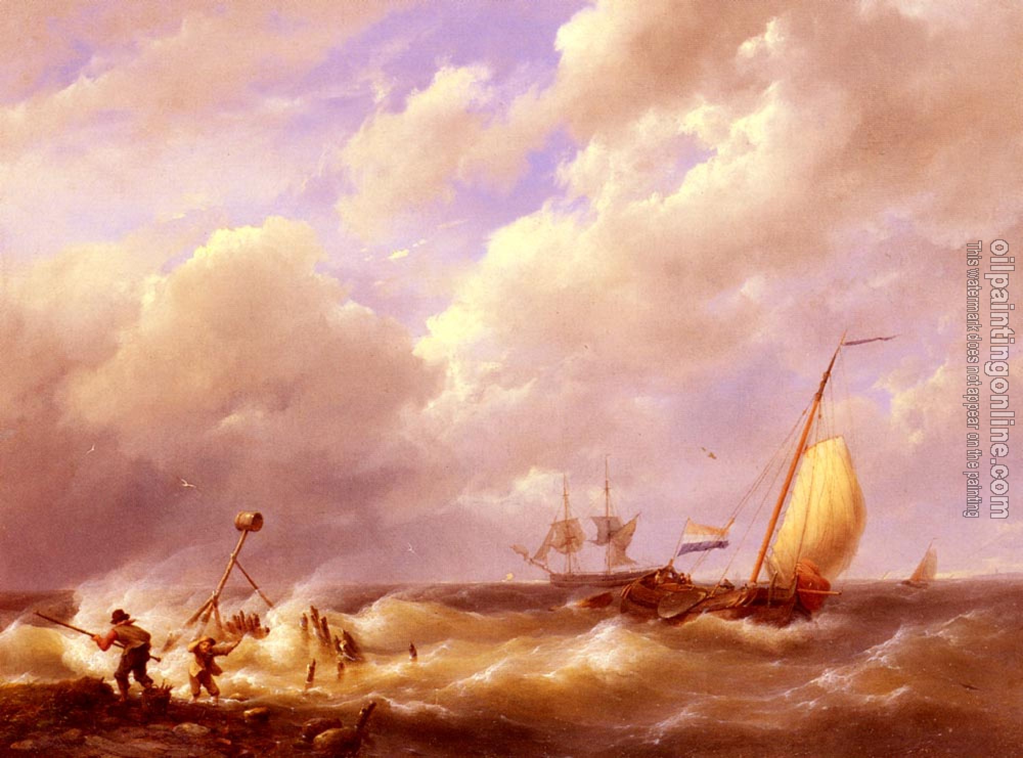 Johannes Hermanus Koekkoek - Willem A Sea Piece